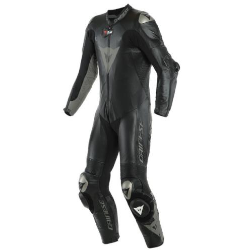 Dainese D-AIR Lederkombi perf. 1-tlg. MUGELLO RR - schwarz-grau (Grösse: 46) von Dainese