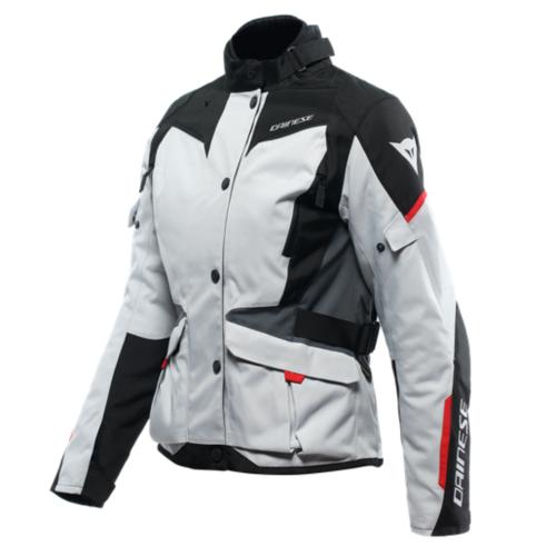 Dainese Damen Jacke D-DRY Tempest 3 - grau-schwarz-rot (Grösse: 52) von Dainese