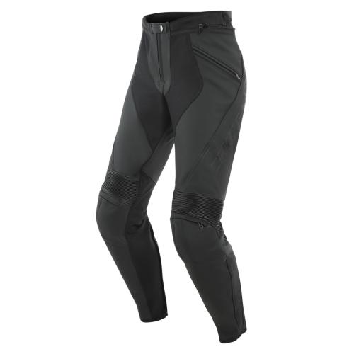 Dainese Damen Lederhose PONY 3 - schwarz matt (Grösse: 42) von Dainese