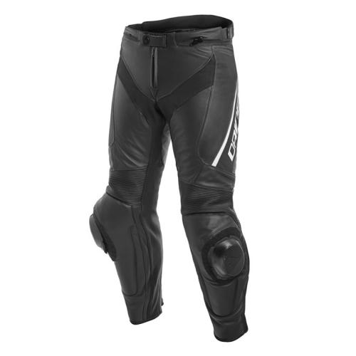 Dainese Delta 3 Hose Leder kurz/lang - schwarz-schwarz-weiss (Grösse: 98) von Dainese