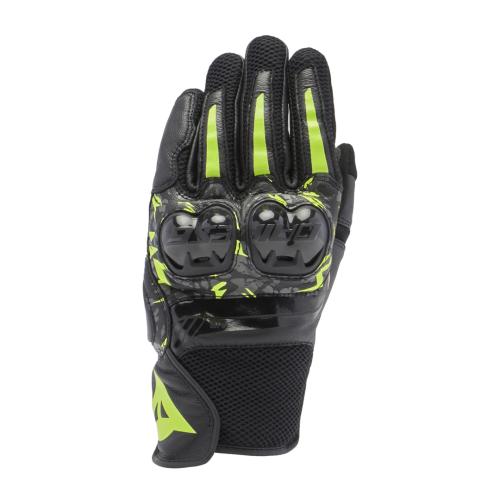 Dainese Lederhandschuhe Mig 3 Unisex - schwarz-anthrazit-fluo gelb (Grösse: 2XL) von Dainese