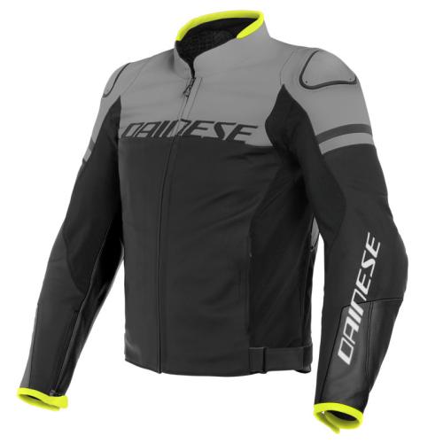 Dainese Lederjacke AGILE - schwarz matt-grau (Grösse: 44) von Dainese