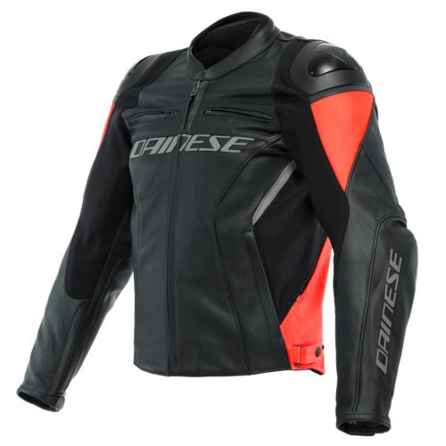 Dainese Lederjacke Racing 4 - schwarz-fluo rot (Grösse: 48) von Dainese