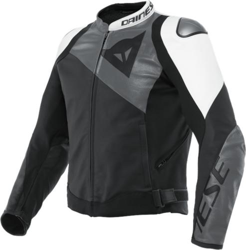 Dainese Lederjacke Sportiva - matt schwarz-anthrazit-weiss (Grösse: 50) von Dainese