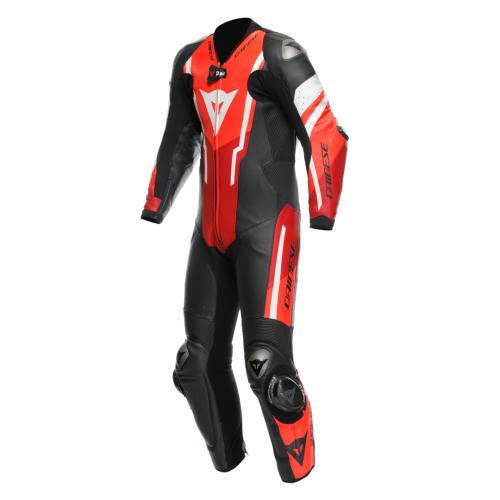 Dainese Lederkombi D-Air perf. 1-tlg Misano 3 12I - schwarz-rot (Grösse: 48) von Dainese