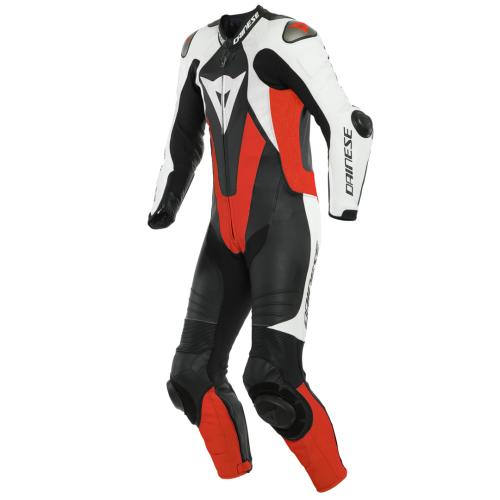 Dainese Lederkombi perf. 1-tlg. LAGUNA SECA 5 - schwarz-weiss-rot fluo (Grösse: 54) von Dainese