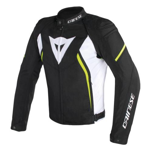 Dainese TEX Jacke AVRO D2 - schwarz-weiss-fluogelb (Grösse: 58) von Dainese