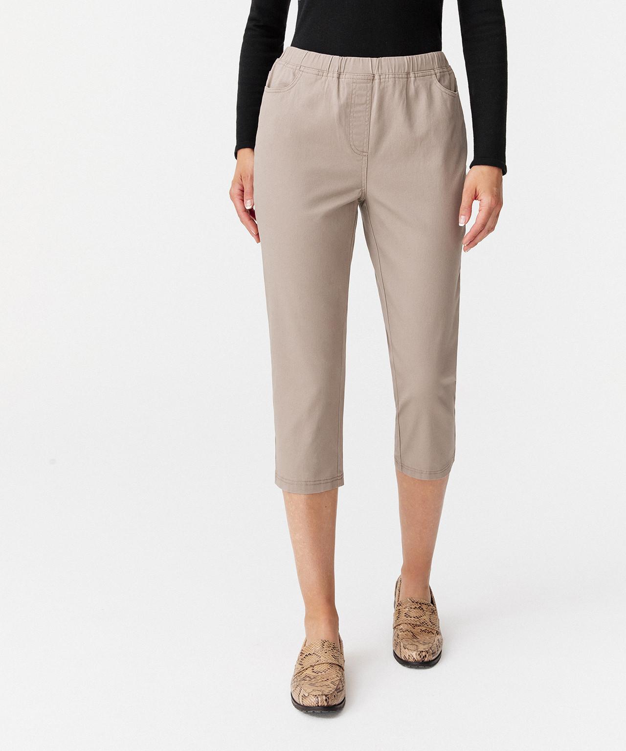 3/4-hose Aus Weichem, Leichtem Gabardinestretch, 98 % Baumwolle. Damen Braun 46 von Damart