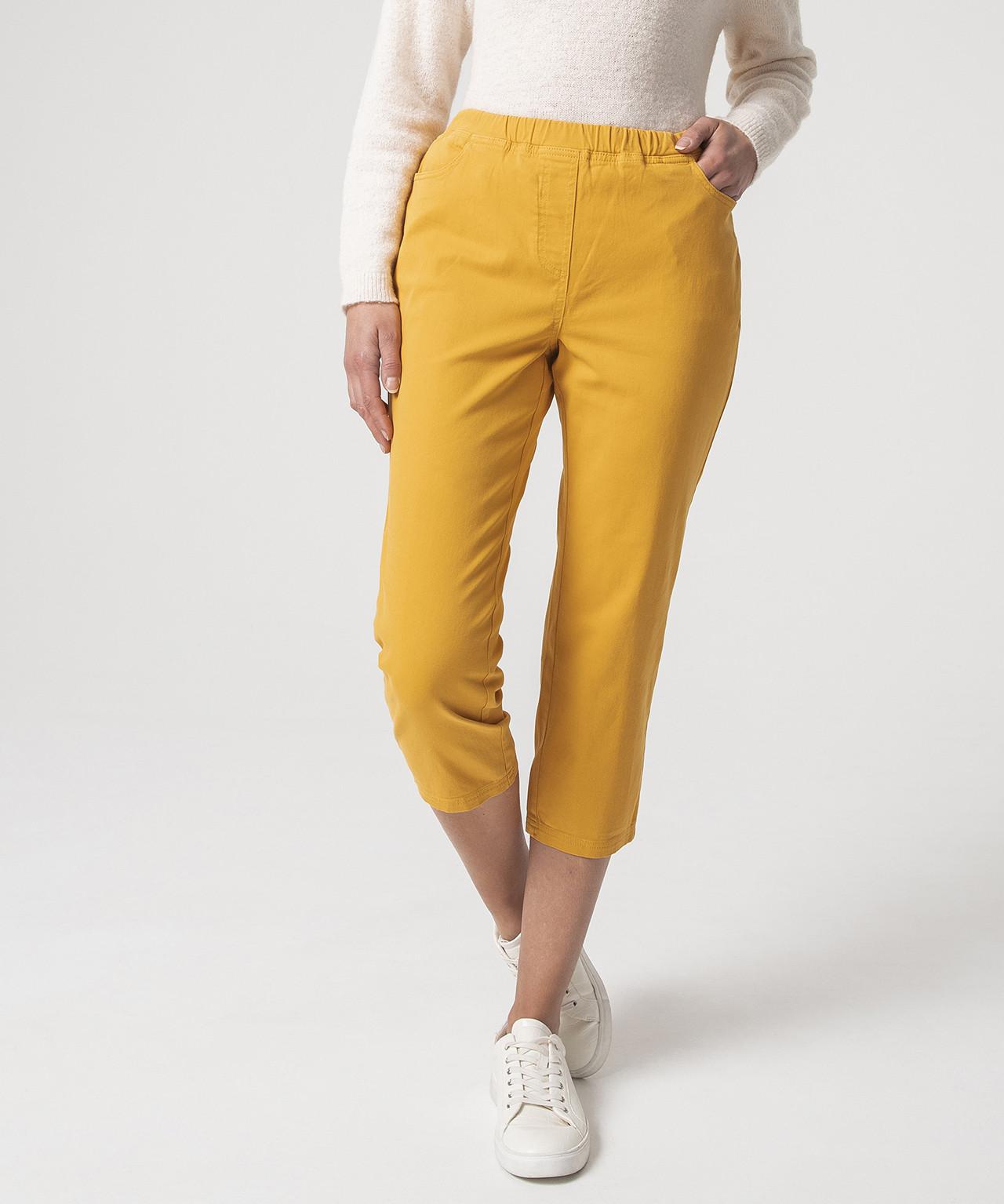 3/4-hose Aus Weichem, Leichtem Gabardinestretch, 98 % Baumwolle. Damen Gelb 52 von Damart