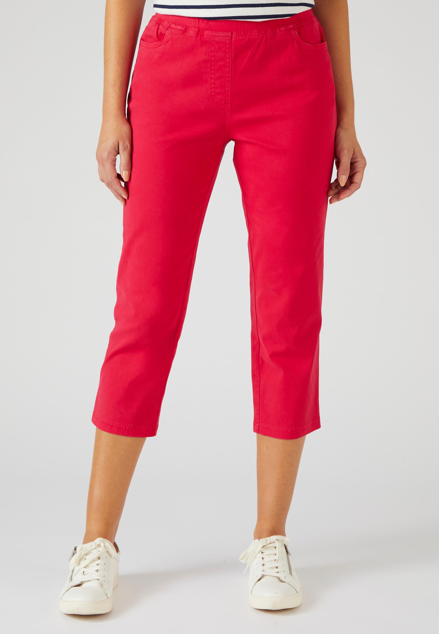 3/4-hose Aus Weichem, Leichtem Gabardinestretch, 98 % Baumwolle. Damen Rosa 38 von Damart