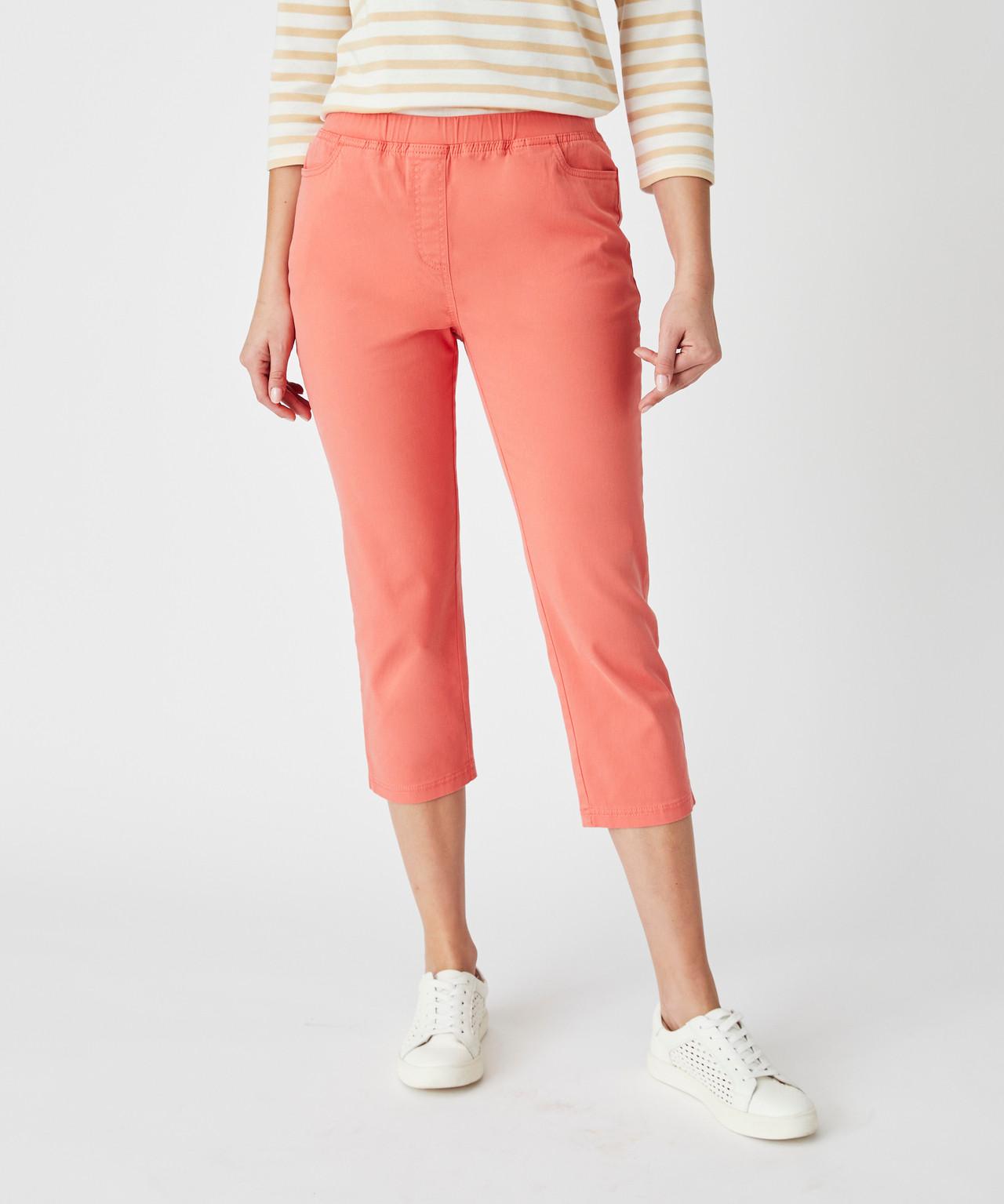 3/4-hose Aus Weichem, Leichtem Gabardinestretch, 98 % Baumwolle. Damen Rosa 54 von Damart