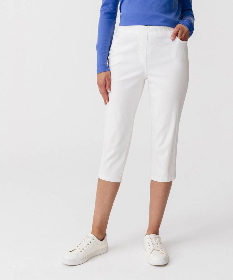 3/4-hose Aus Weichem, Leichtem Gabardinestretch, 98 % Baumwolle. Damen Weiss 56 von Damart