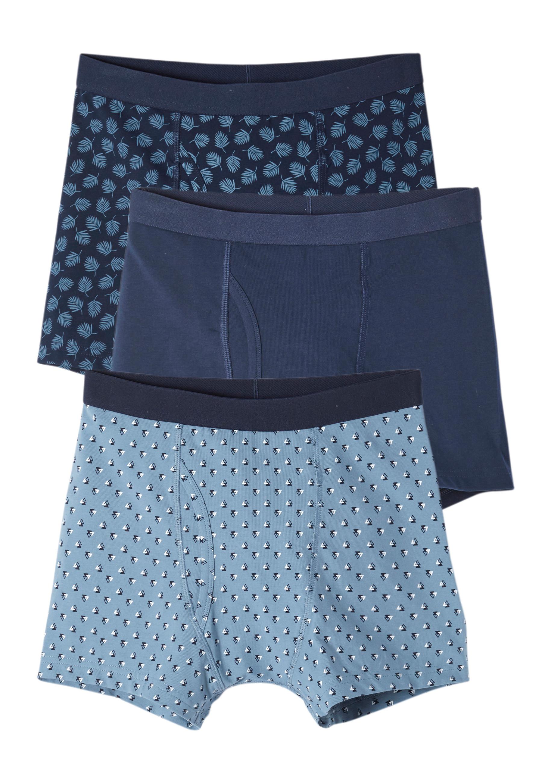 3er-pack Boxershorts Mit Eingriff. Herren Blau L von Damart