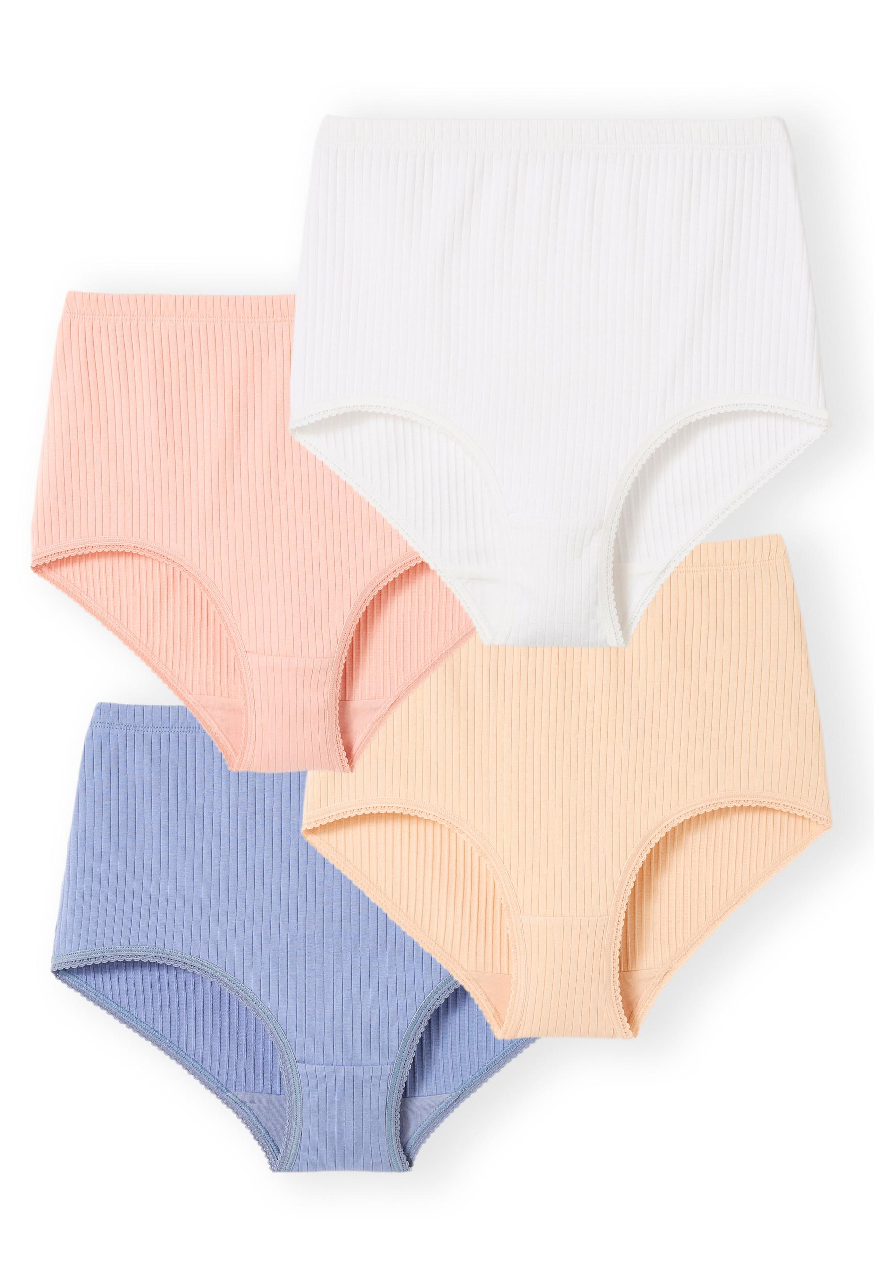 4er-pack Slips ,maxi Aus Feinripp. Damen Rosa 42/44 von Damart