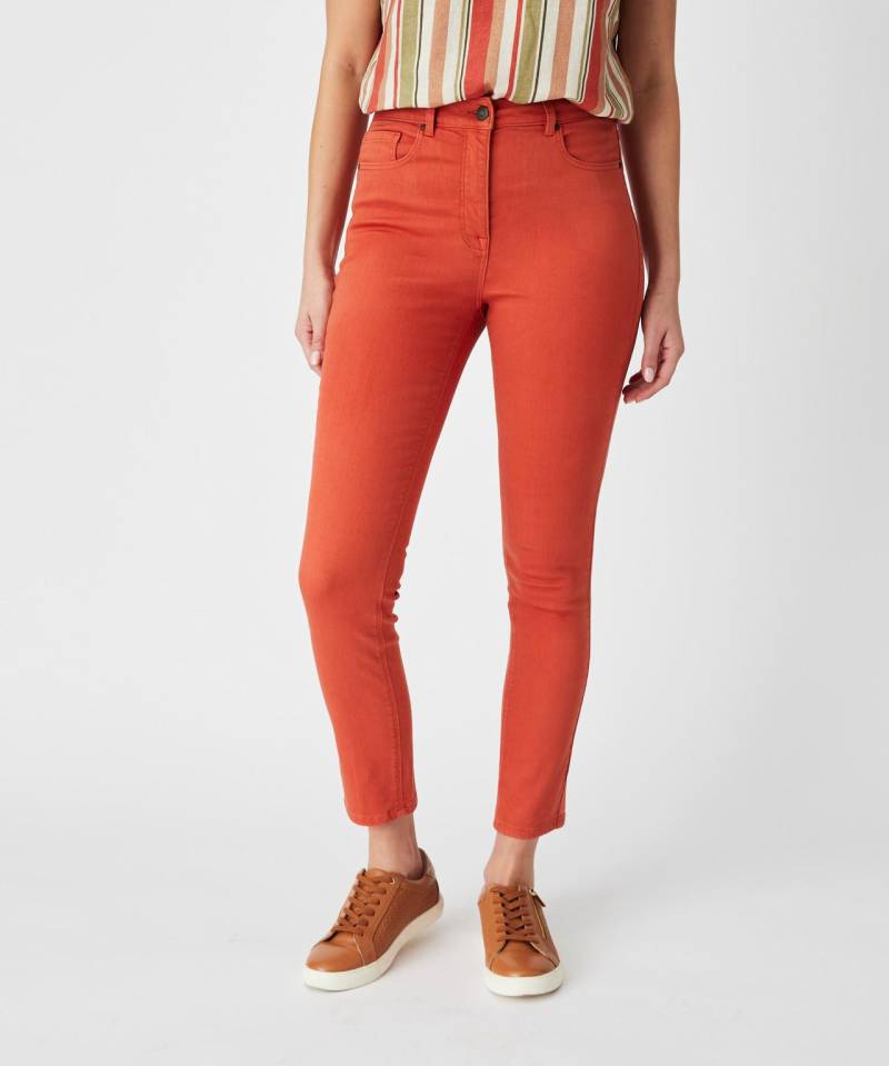 7/8-slim-jeans, Perfect Fit By . Damen Orange 36 von Damart