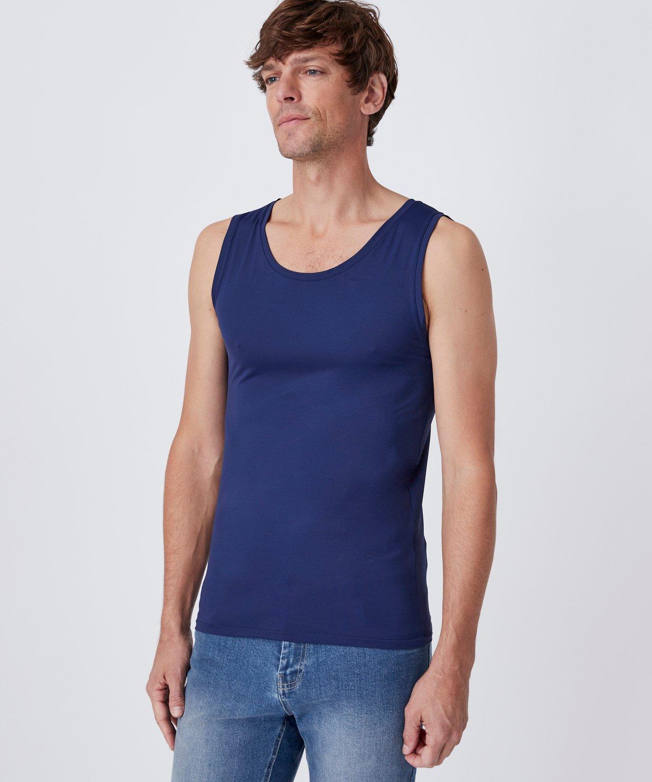 Achselshirt Mit Climatyl. Herren Blau M von Damart