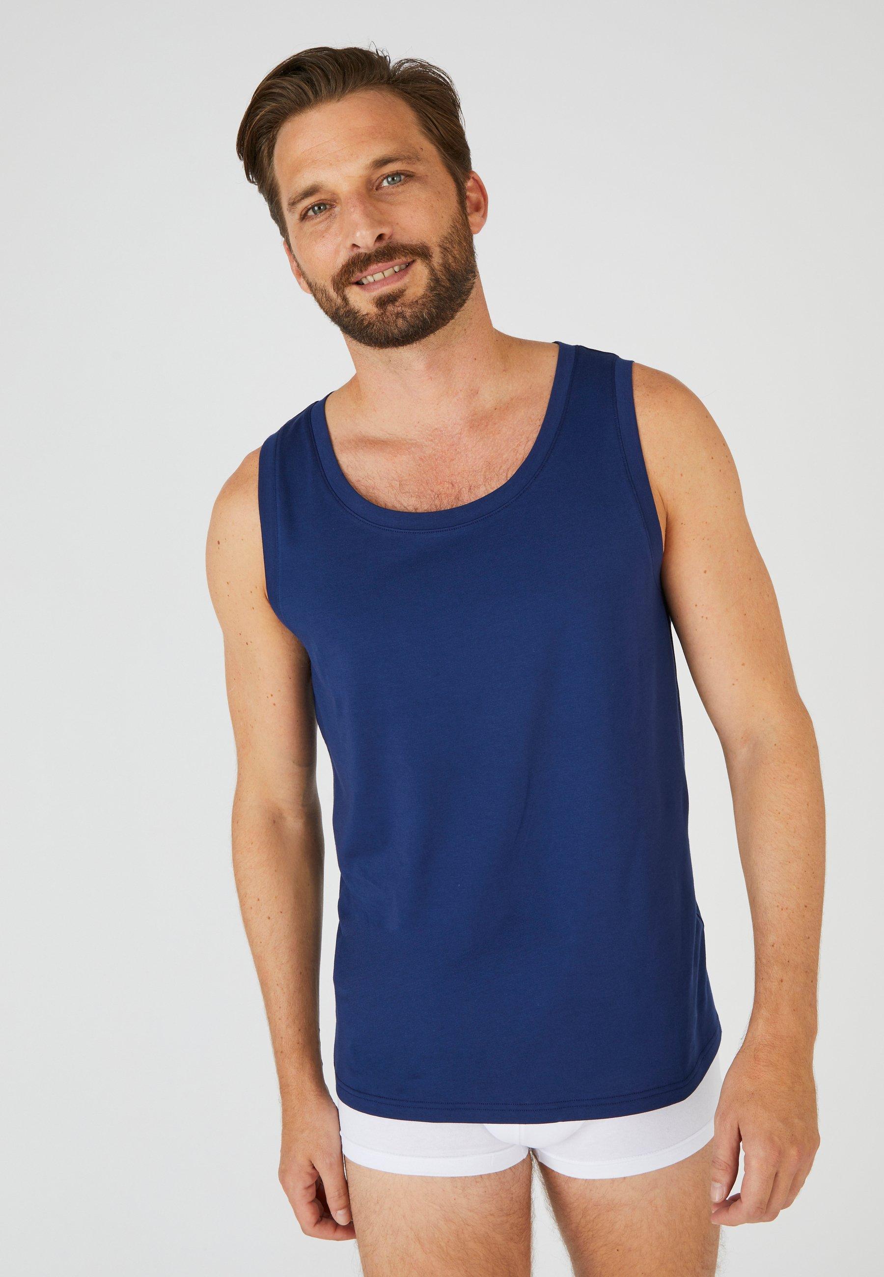 Achselshirt. Herren Blau L von Damart