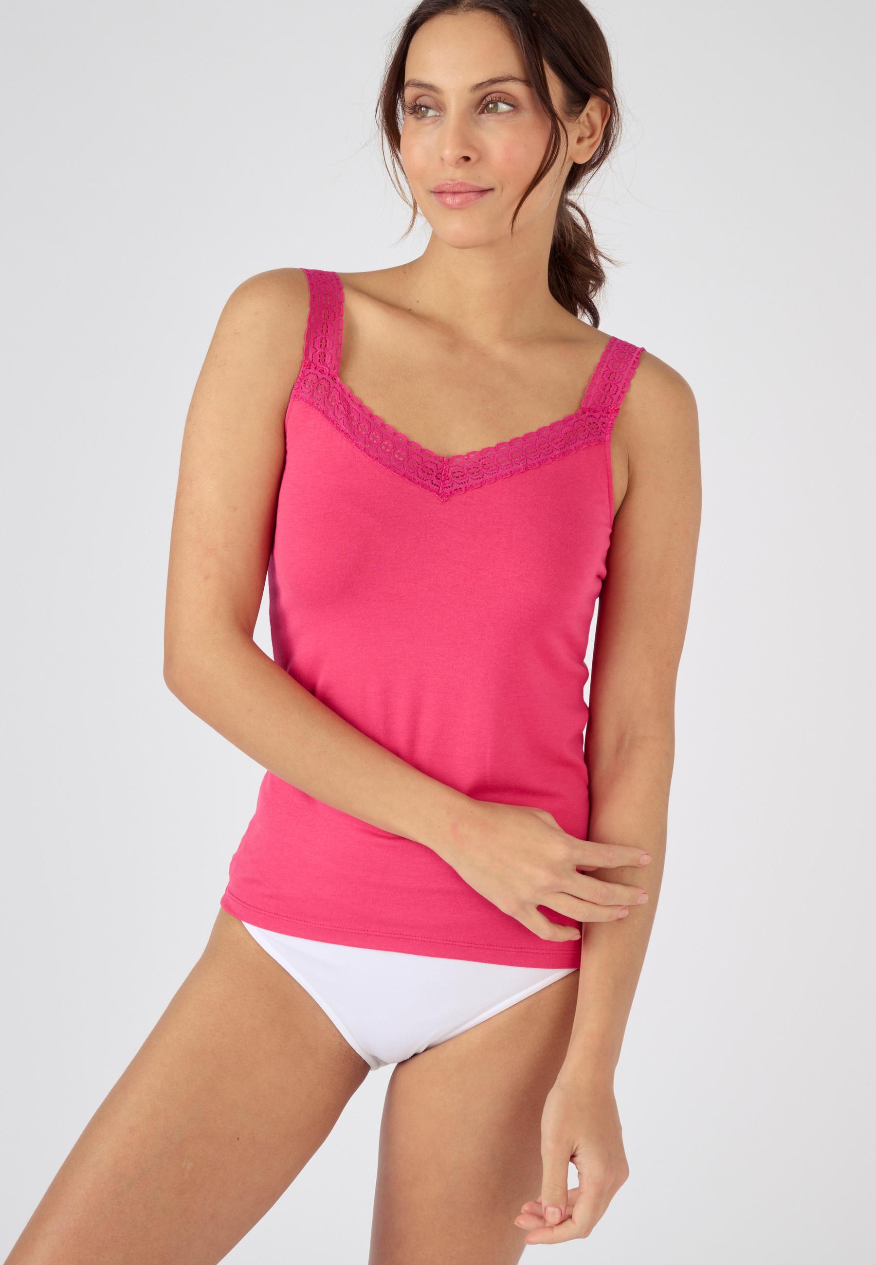 Achselshirt Mit Spitze, Thermolactyl-jersey Sensitive, Wärmegrad Soft 2. Damen Rosa 34/36 von Damart