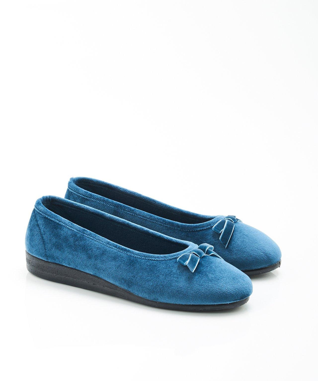 Ballerinas In Samt-optik. Damen Blau 35 von Damart