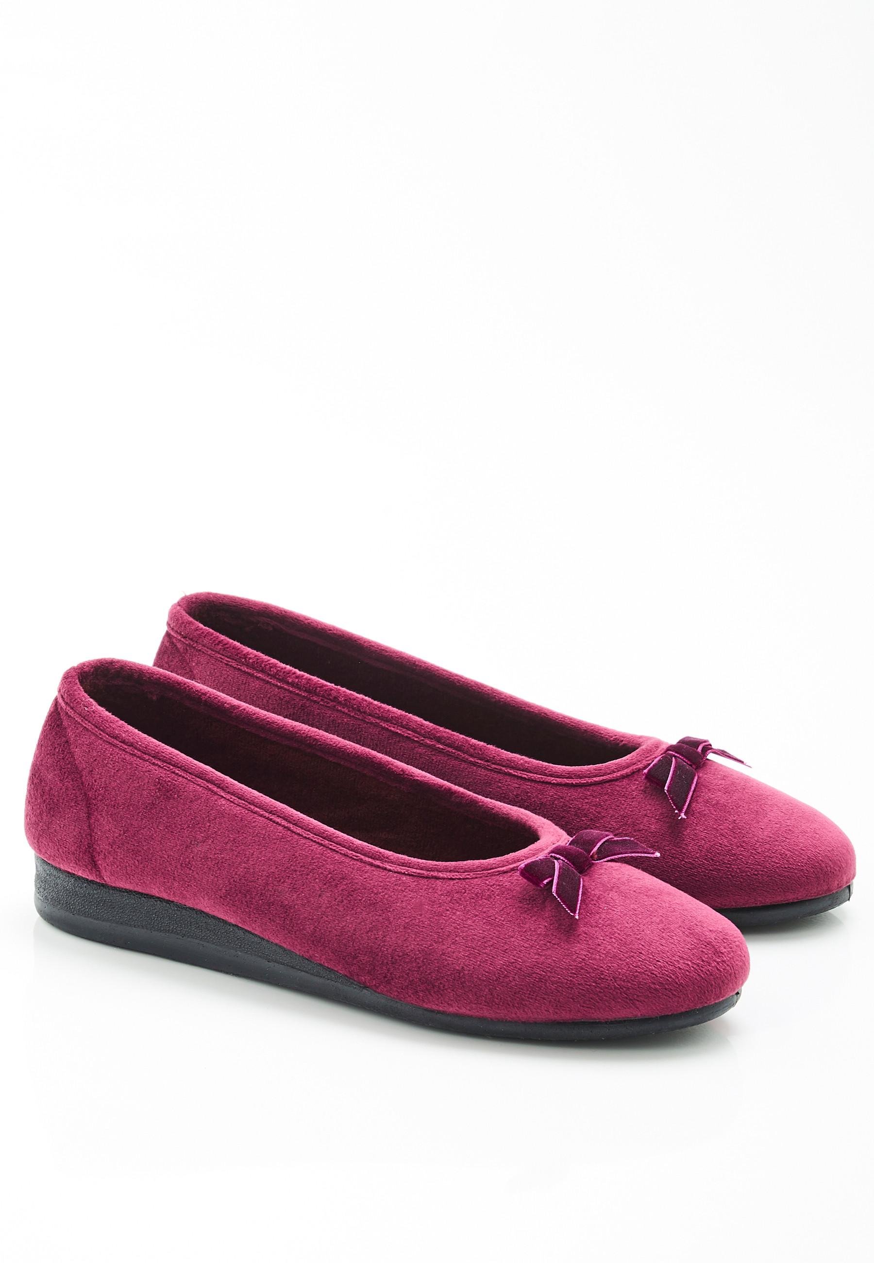 Ballerinas In Samt-optik. Damen Rot 38 von Damart