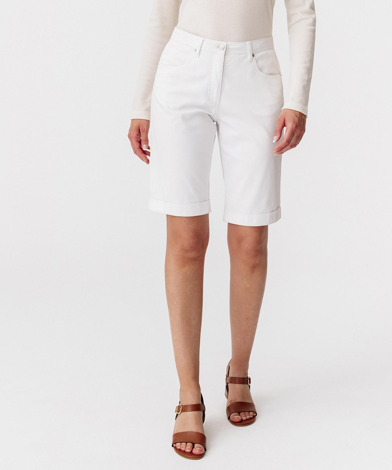 Bermudas Aus Baumwollstretch. Damen Weiss 36 von Damart