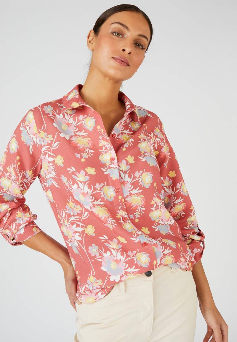 Bluse Aus Viskose Mit Blumendruck. Damen Rosa 40 von Damart