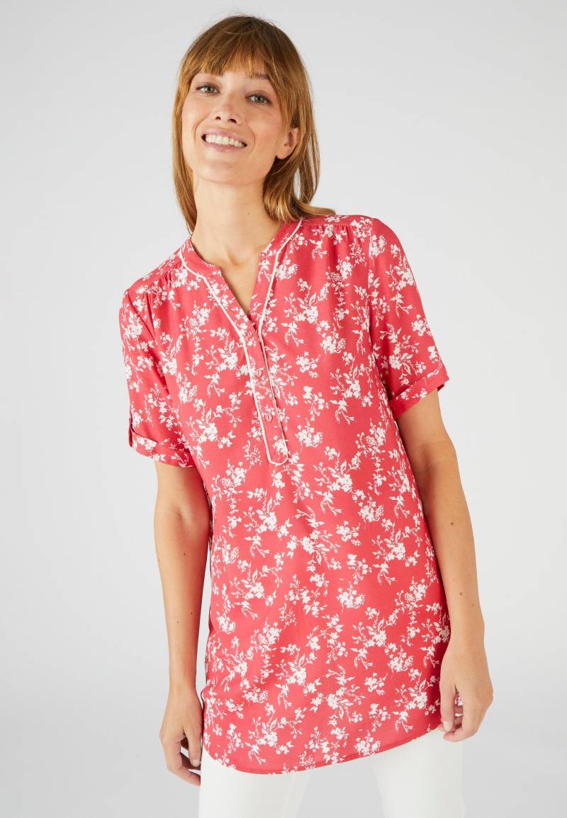 Bluse Mit Blumenprint. Damen Rot 46 von Damart