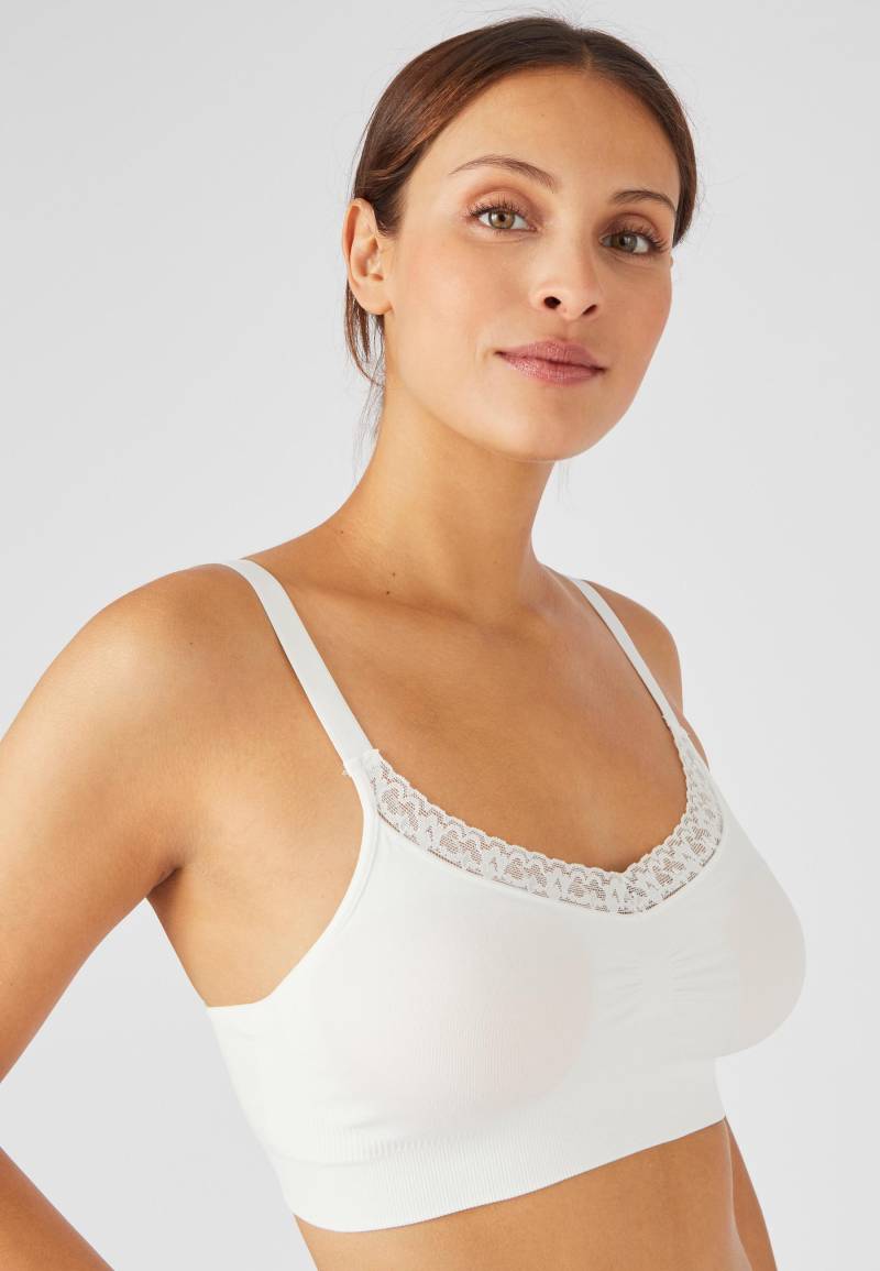 Bustier Ohne Bügel. Damen Weiss 46/48 von Damart