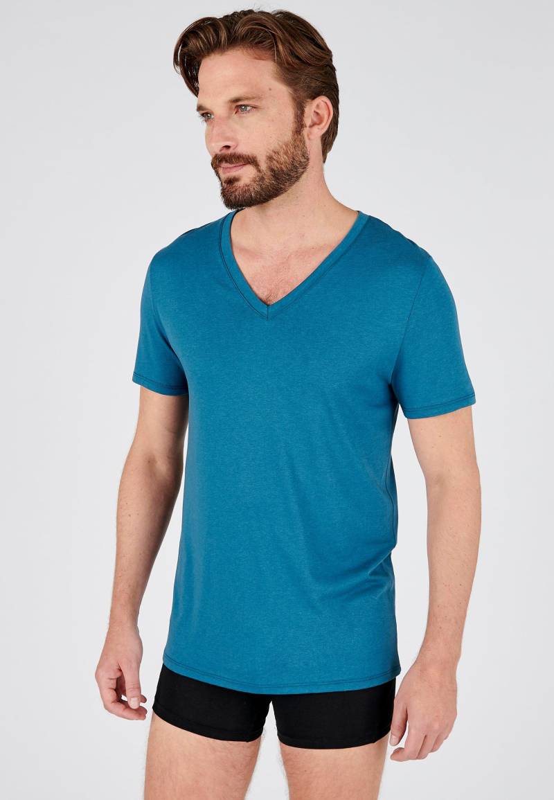 Climatyl-t-shirt Mit V-ausschnitt. Herren Blau XL von Damart