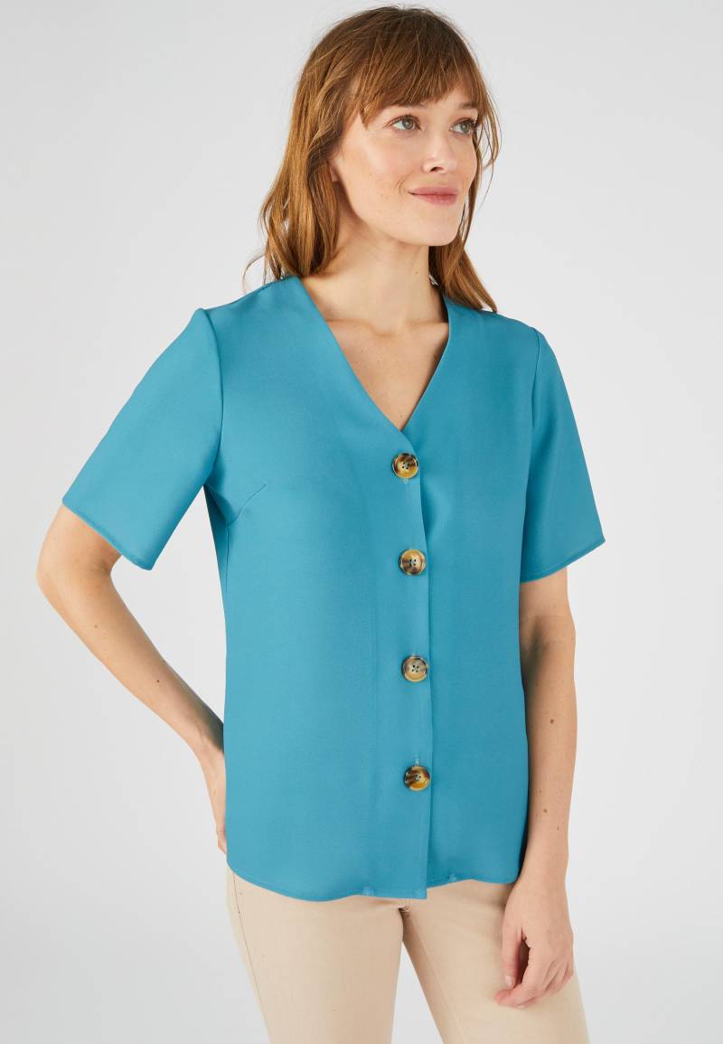 Fliessende Crêpe-bluse. Damen Blau 38 von Damart