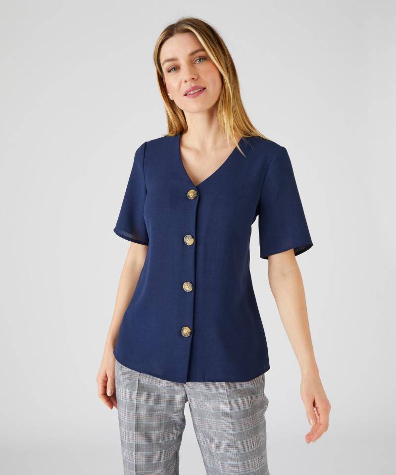 Fliessende Crêpe-bluse. Damen Blau 38 von Damart