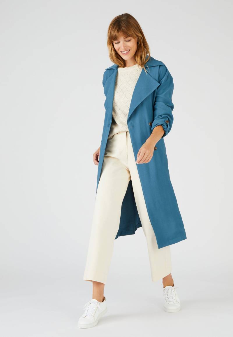 Fliessender Trenchcoat. Damen Blau 44 von Damart