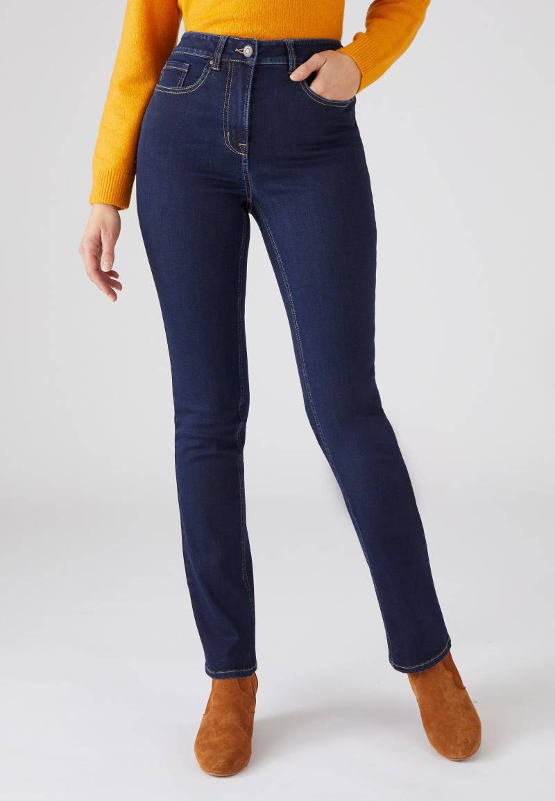 Gerade Geschnittene Jeans, 2 Körpergrößen, Perfect Fit By . Damen Nachtblau 44 von Damart