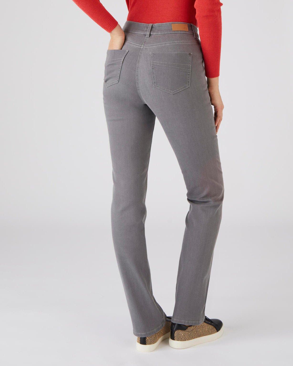 Gerade Geschnittene Jeans, 2 Körpergrößen, Perfect Fit By . Damen Grau 42 von Damart