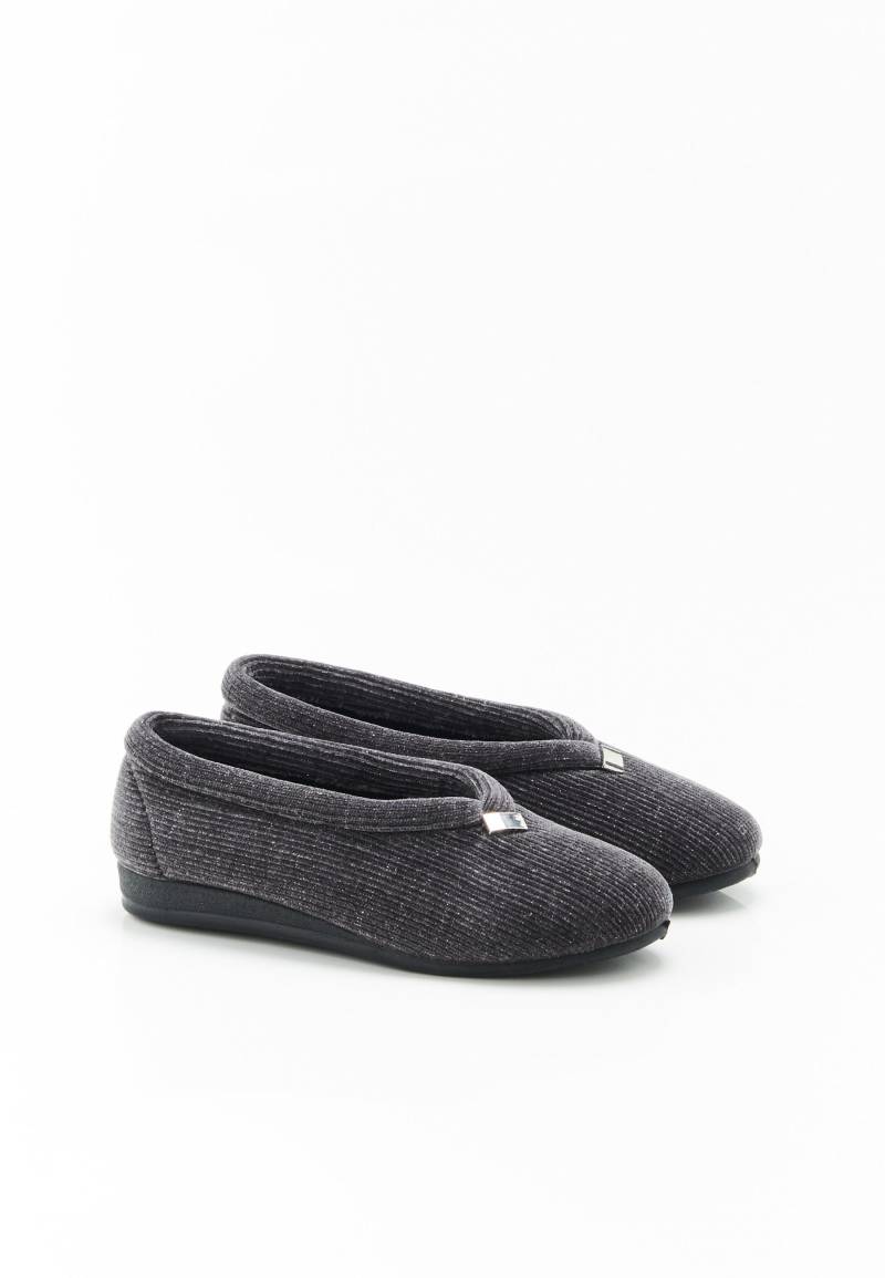 Hausballerinas Aus Feinem Cordsamt Damen Grau 37 von Damart