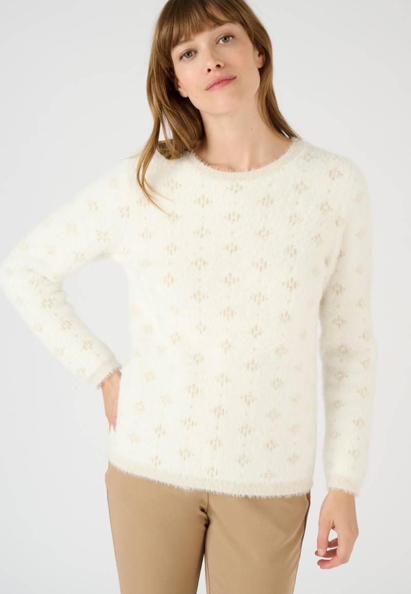 Jacquard-pullover Aus Flauschiger Maschenware Damen Weiss 46/48 von Damart