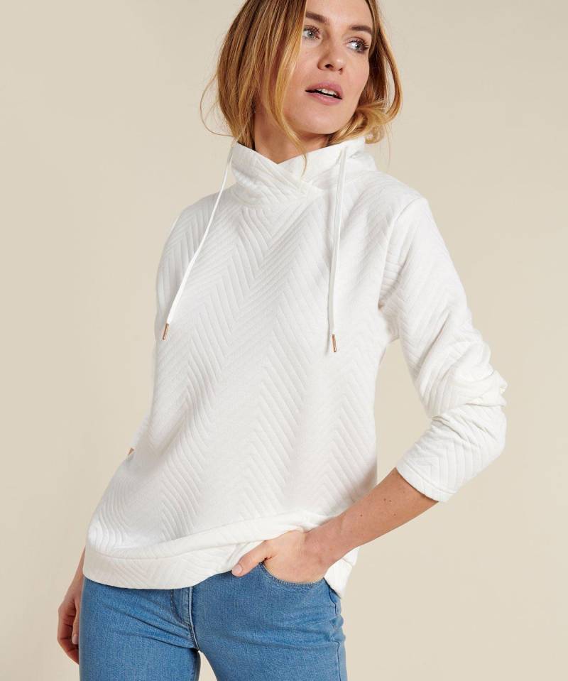 Jacquard-sweatshirt. Damen Weiss 46/48 von Damart