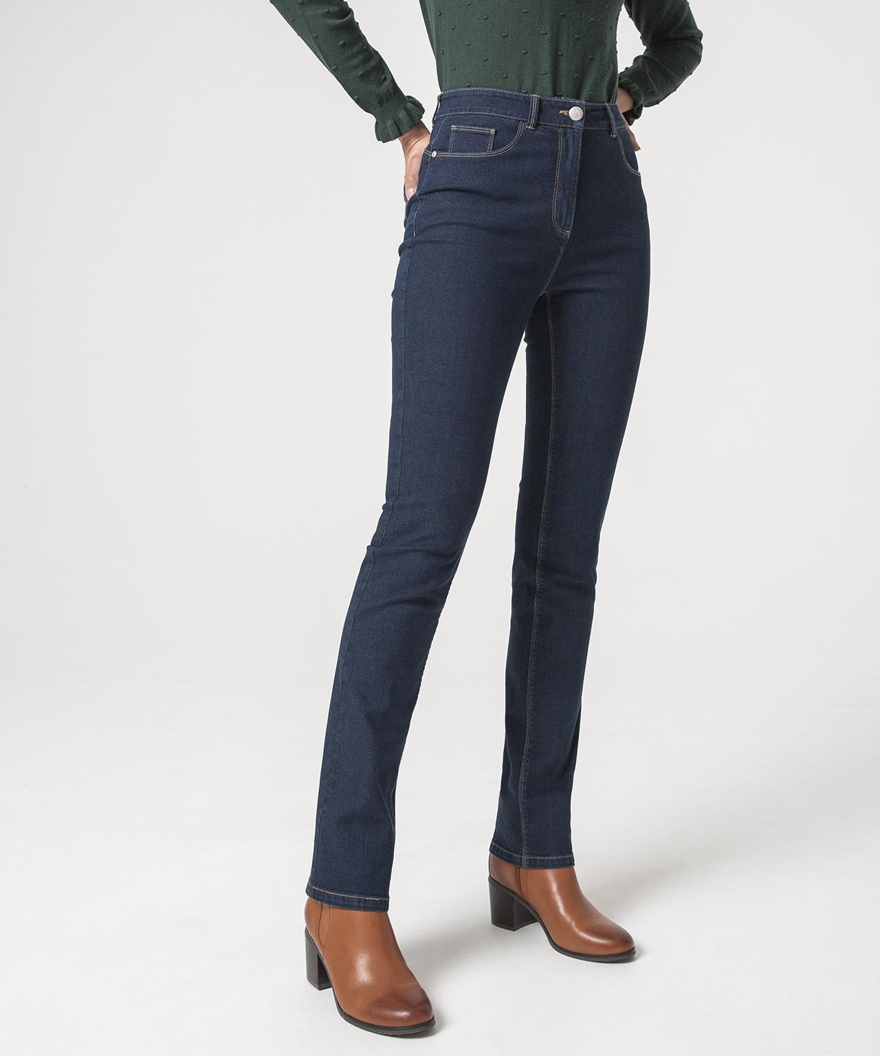 Jeans Mit Hoher Taille, Perfect Fit By , 2 Längen. Damen Blau 40 von Damart