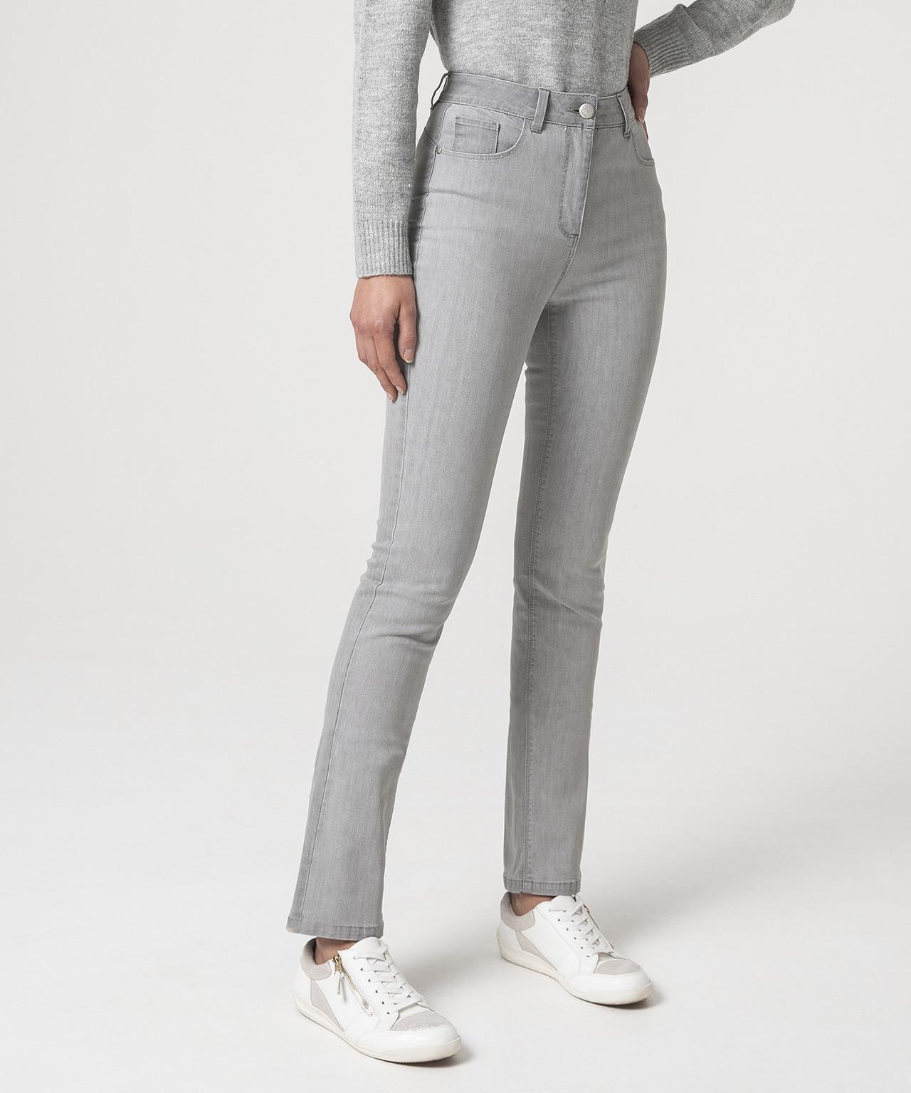 Jeans Mit Hoher Taille, Perfect Fit By , 2 Längen. Damen Grau 42 von Damart