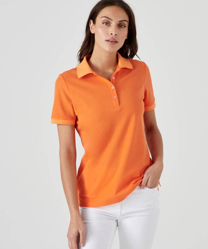 Kurzärmeliges Poloshirt, Steppmasche. Damen Orange 62 von Damart