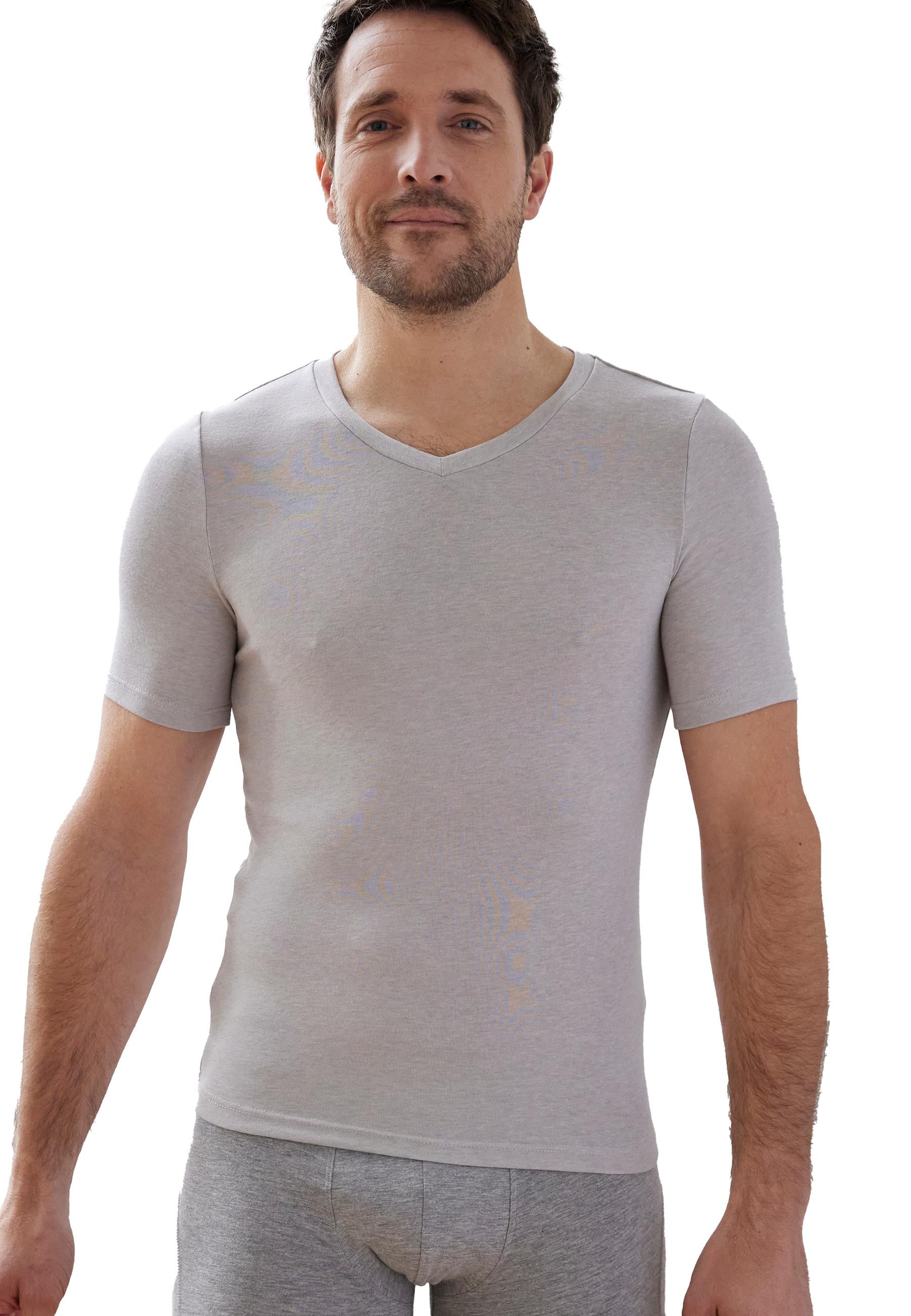 T-shirt Mit V-ausschnitt. Herren Grau 3XL von Damart