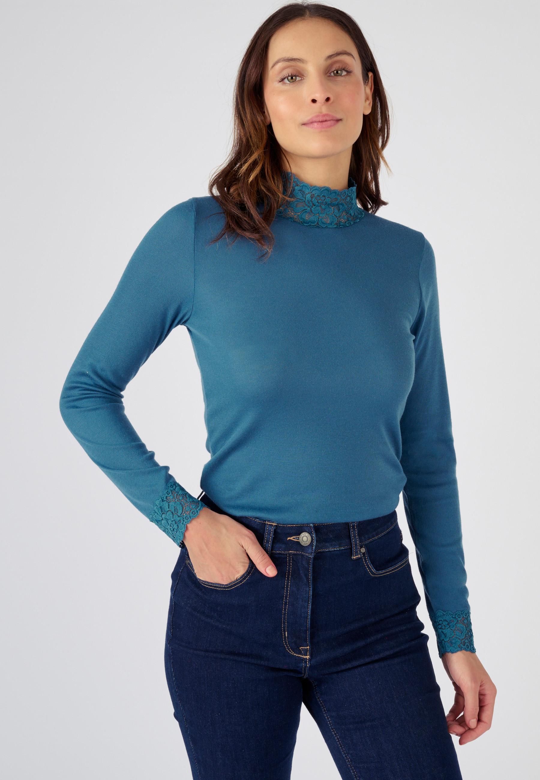 Langärmeliges Shirt Aus Thermolactyl-feinripp. Damen Blau 34/36 von Damart