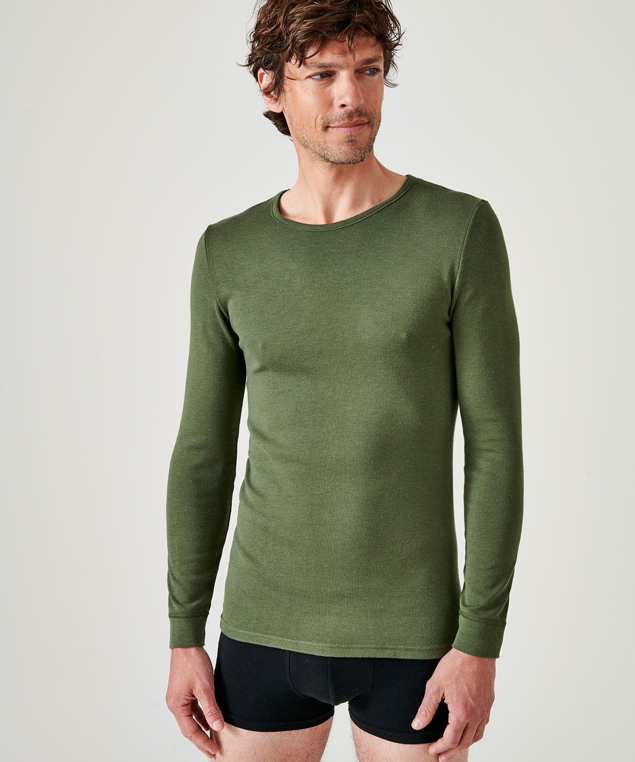 Langärmeliges Shirt, Wärmegrad Medium 3. Herren Grün L von Damart
