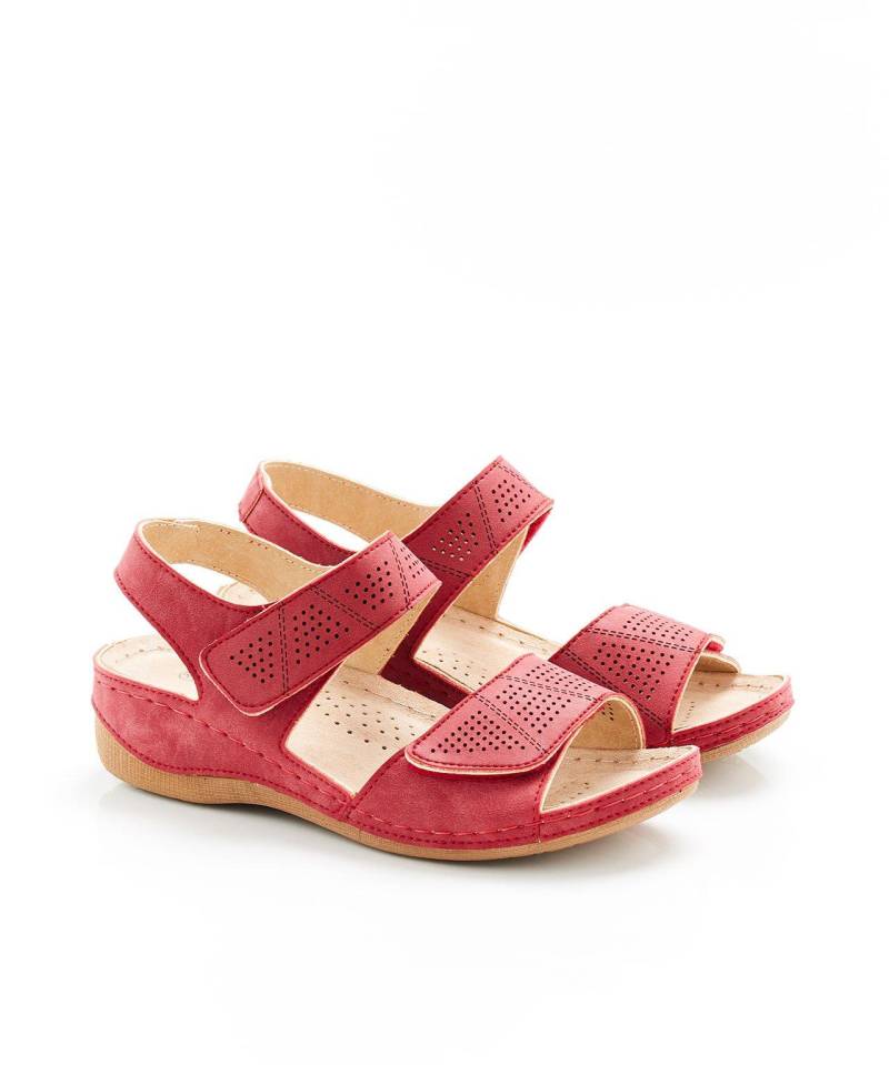 Leichte Sandale, Komplette Öffnung, Piedical®. Damen Rot 36 von Damart