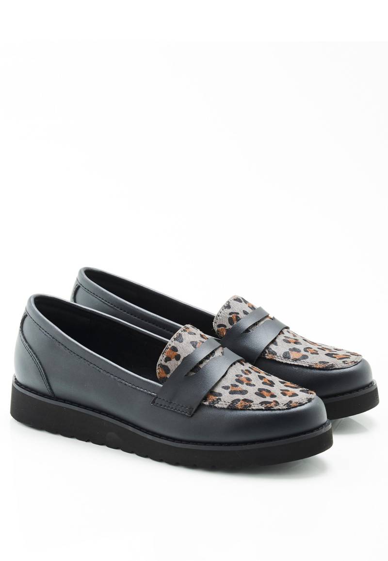 Mokassins Mit Leopardendruck, Aus Recycling-material. Damen Schwarz 39 von Damart