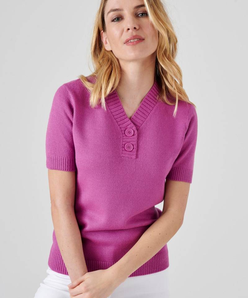 Kurzarm-pullover Mit V-ausschnitt, Aus Jerseystrick. Damen Violett 50/52 von Damart