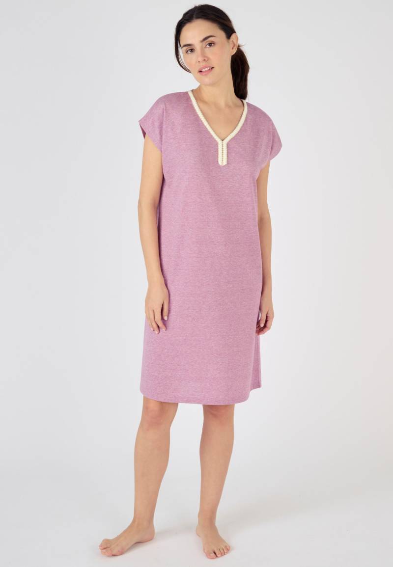 Nachthemd Mit Geflochtenen Details, Gewebe Aus Recyceltem Climatyl-jersey* Damen Rosa 34/36 von Damart