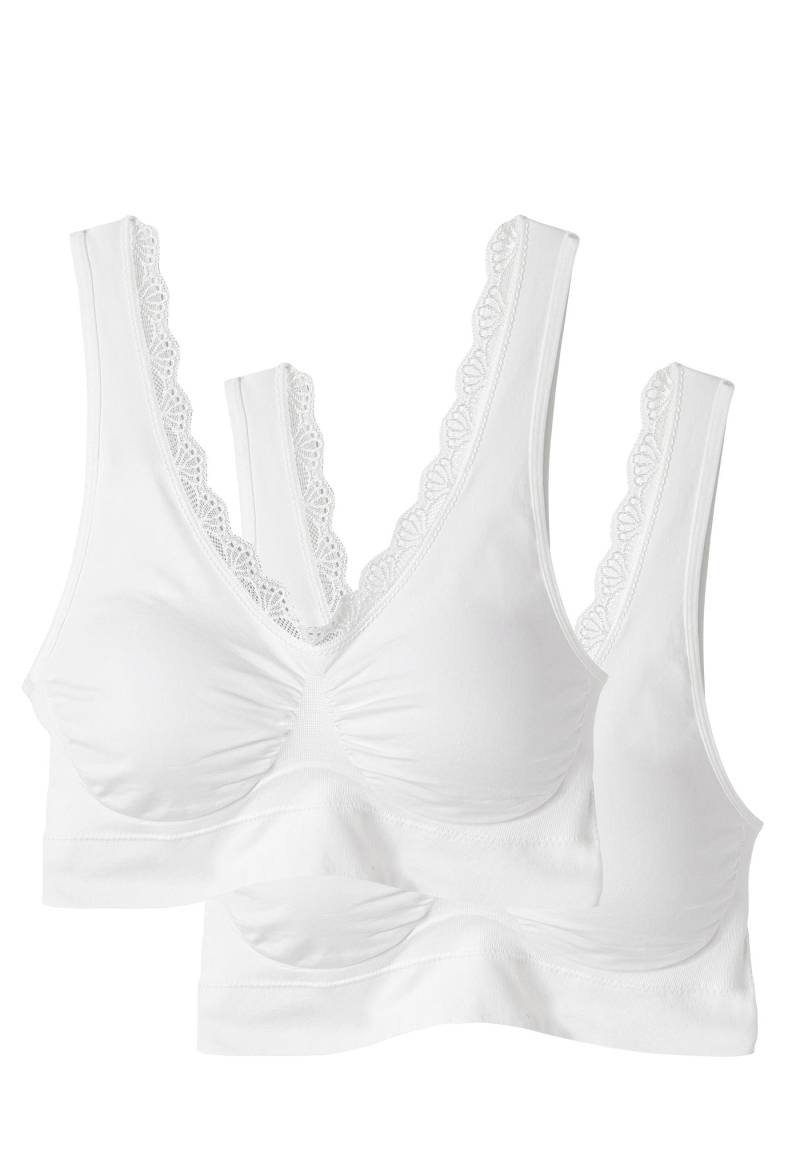 Nahtlose Bustiers Im 2er-pack. Damen Weiss 38/40 von Damart