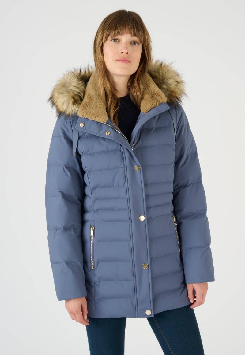 Parka Aus Mattem Stoff Thermolactyl Damen Blau 38/40 von Damart