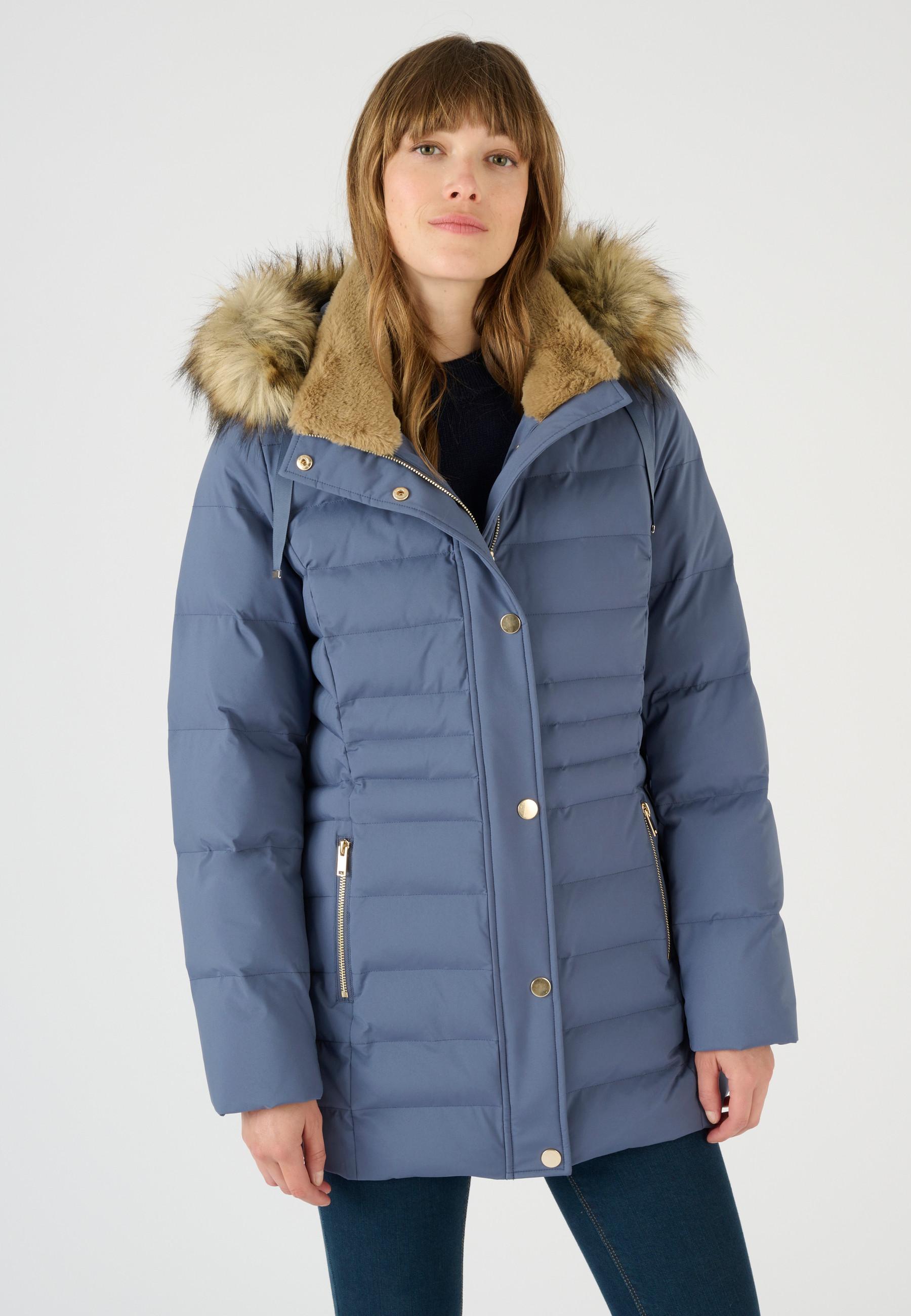 Parka Aus Mattem Stoff Thermolactyl Damen Blau 46-48 von Damart